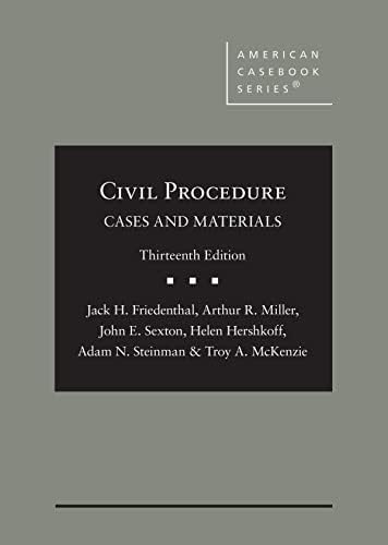 Civil Procedure (Hornbooks): Friedenthal, Jack, Kane, Mary, Miller